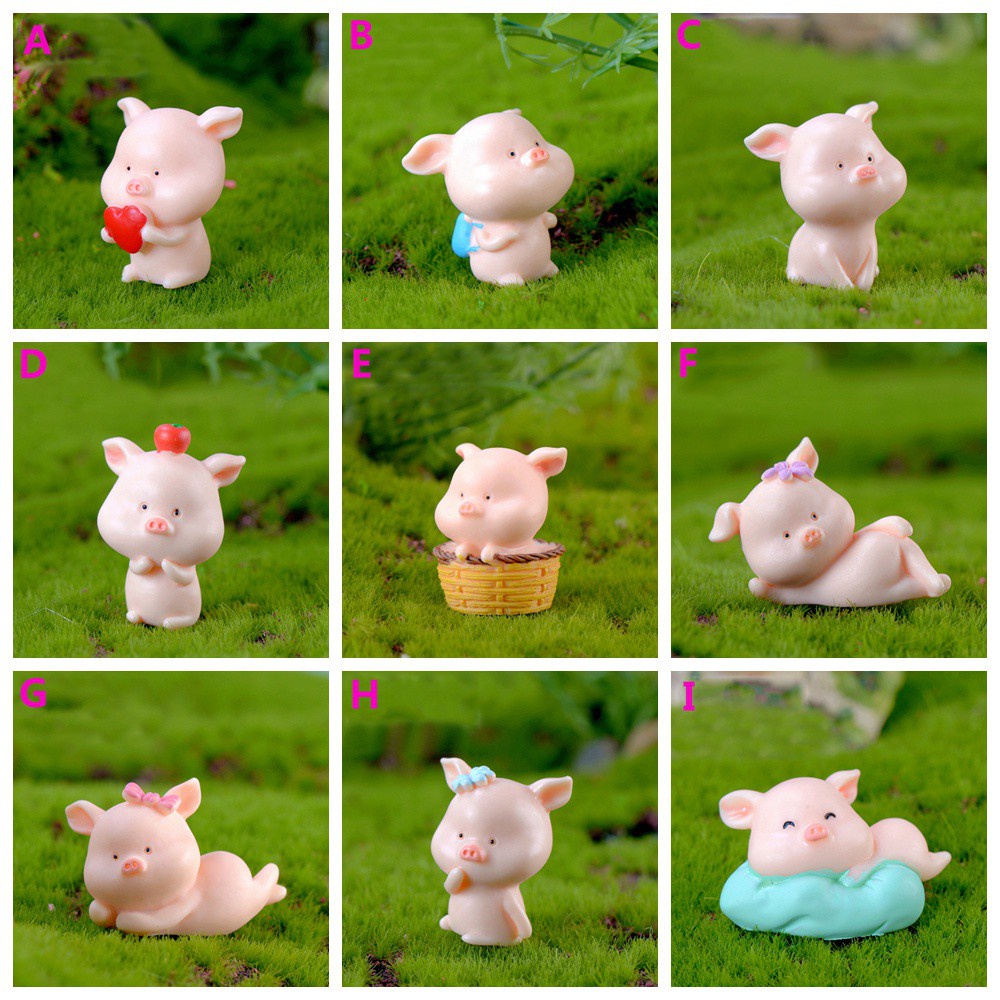 Tượng Heo Con Mini Dễ Thương Trang Trí Tiểu Cảnh