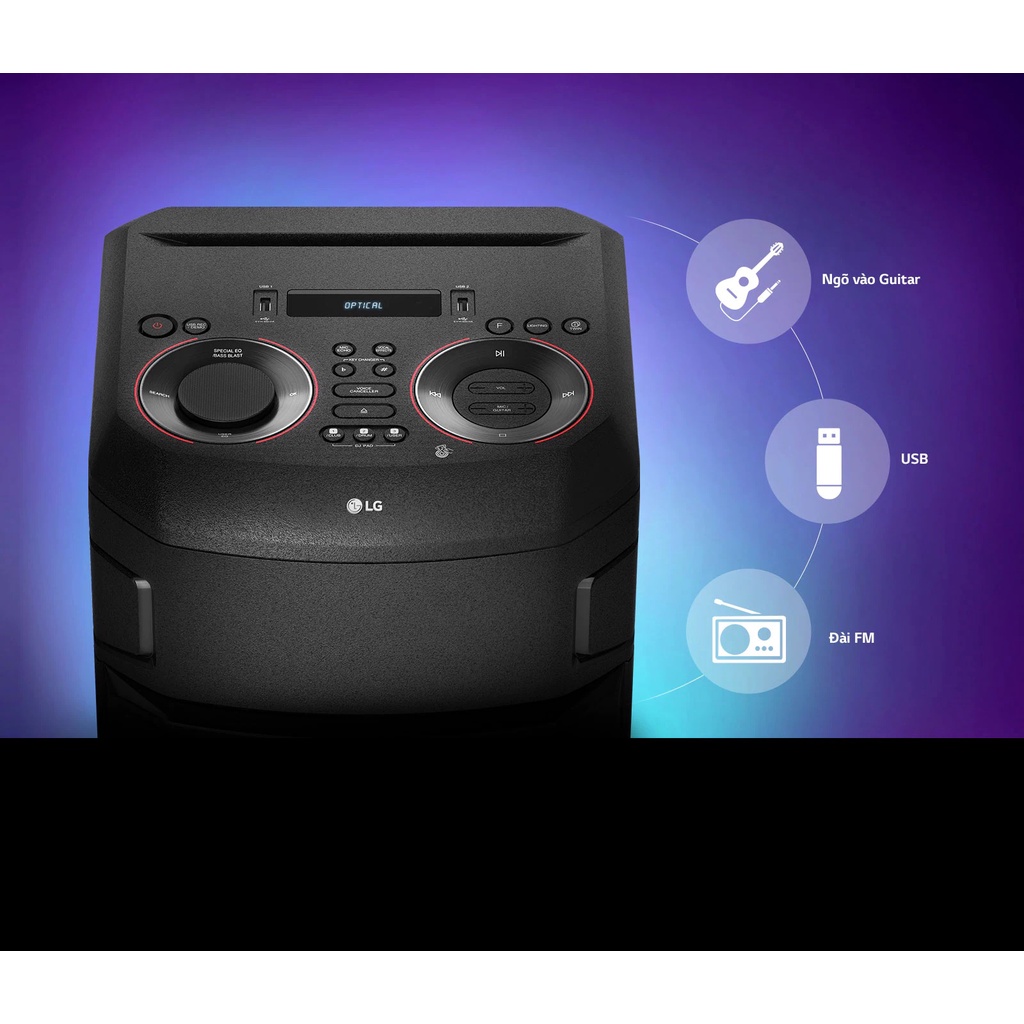 Loa Kéo Bluetooth Karaoke LG XBOOM RN5 - 500W Hàng Chính Hãng