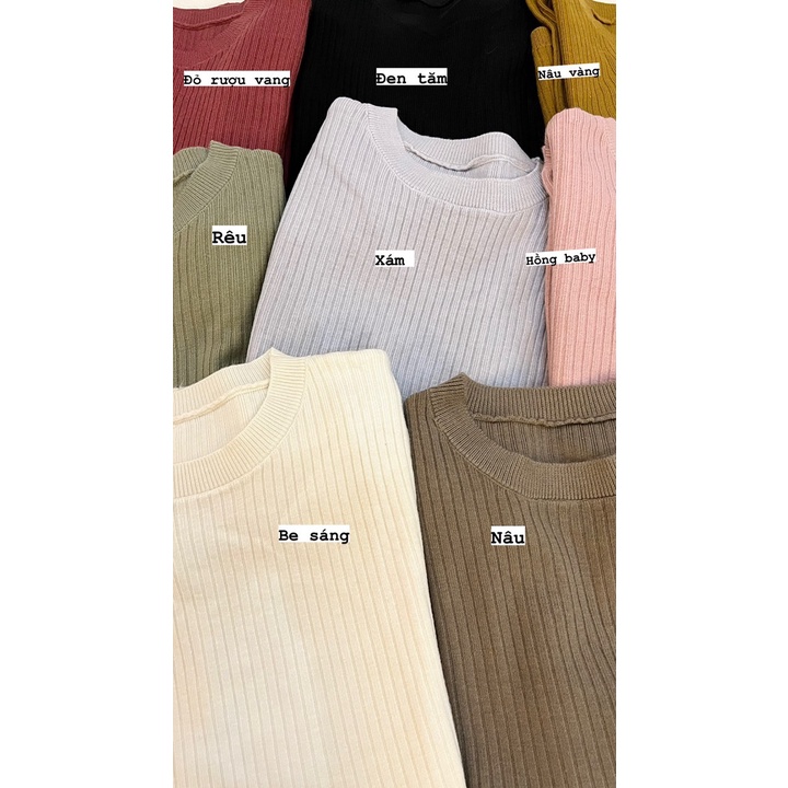 [ Dài Tay ] Áo Len Tăm Mặt Nhung Cổ Tròn Basic Hàng Quảng Châu Chất Đẹp Siêu Dày Dặn Loại 1 - TG94 | BigBuy360 - bigbuy360.vn