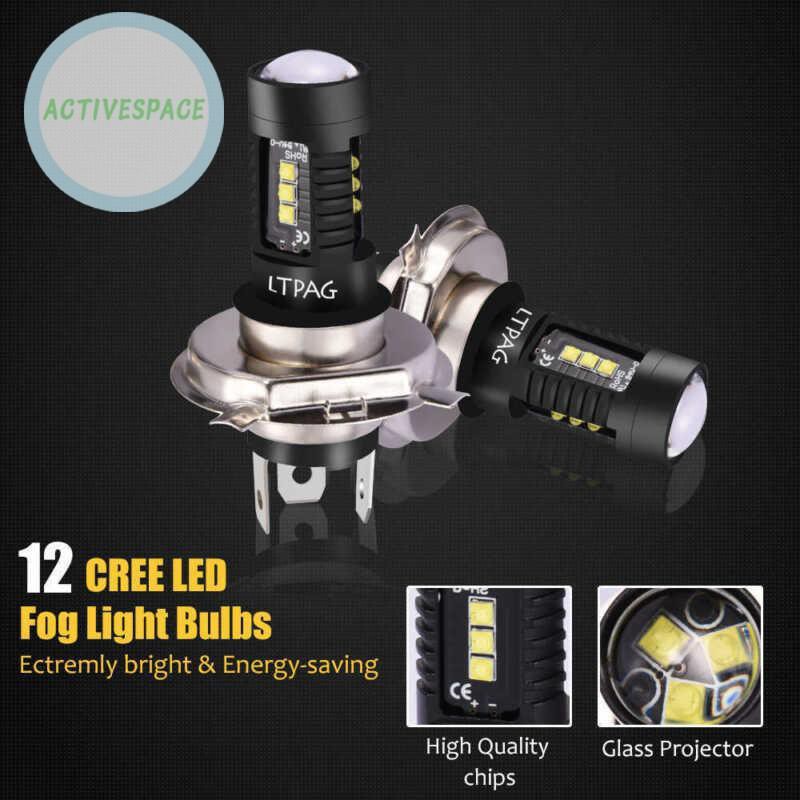 Set 2 đèn pha xe hơi H4 9003 60W 1800LM 6000K COB LED chuyên dụng