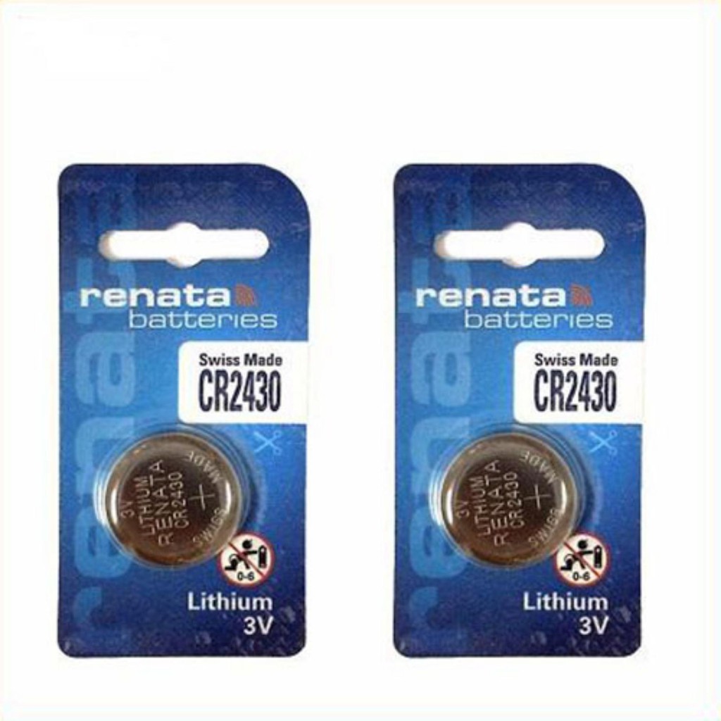 Combo 2 vỉ Pin CR2430N Renata 3v, Pin Remote CR2430 ( vỉ 1 viên )