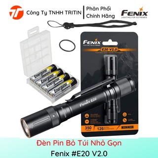 Đèn pin bỏ túi thế hệ mới fenix e20 v2.0 350 lumens pin 2 x aa | tritinco
