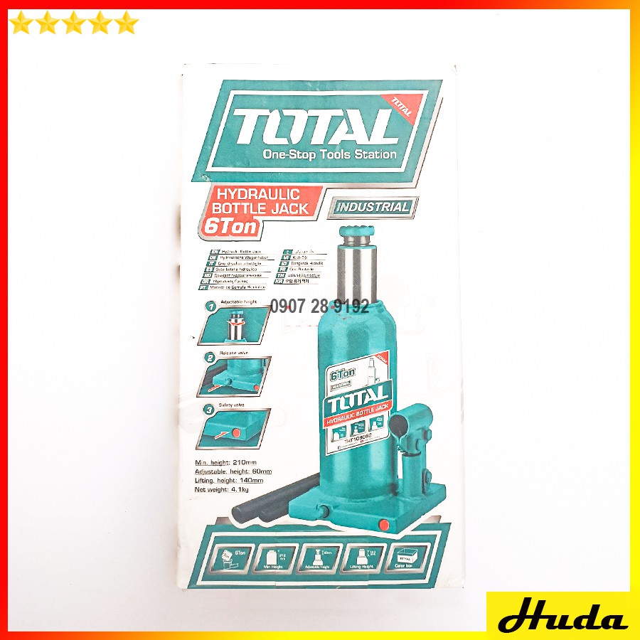 Con đội Kích đội 6 tấn thủy lực có van an toàn Total Ingco