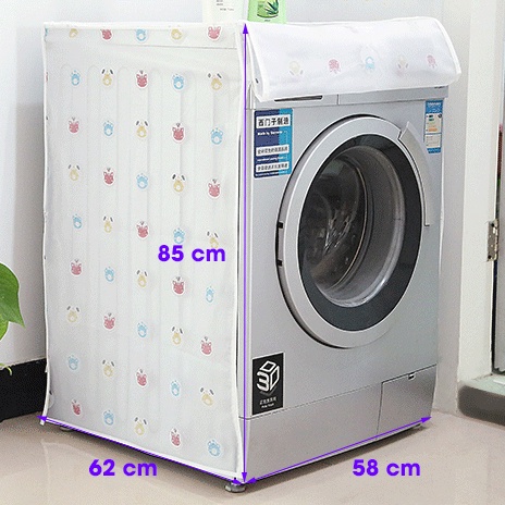 Áo bọc máy giặt cao cấp chất liệu PEVA dày dặn chống thấm bảo vệ màu của máy loại 5Kg mã GD074