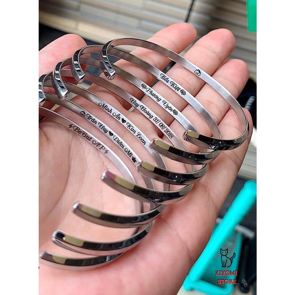 Vòng Tay Bạc Vàng Hồng Khắc Tên Và Chữ Kí Jack - Sơn Tùng - MTP - BTS Bảo Hành 1 Năm KIYOMI STORE