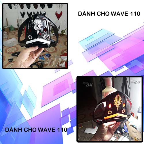 combo nắp hậu và xi nhan độ cho wave 110