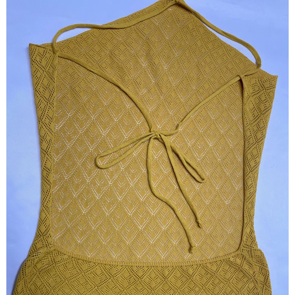 Đầm Hai Dây Hở Lưng Họa Tiết Sọc Caro Thời Trang Cho Nữ