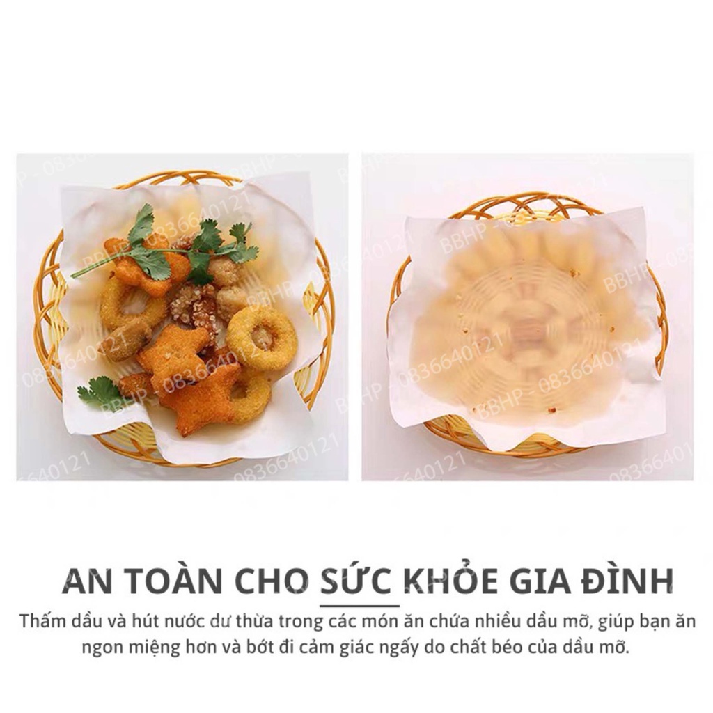 Giấy thấm dầu thực phẩm THP - Giấy Thấm Hút Dầu Mỡ Chiên Rán