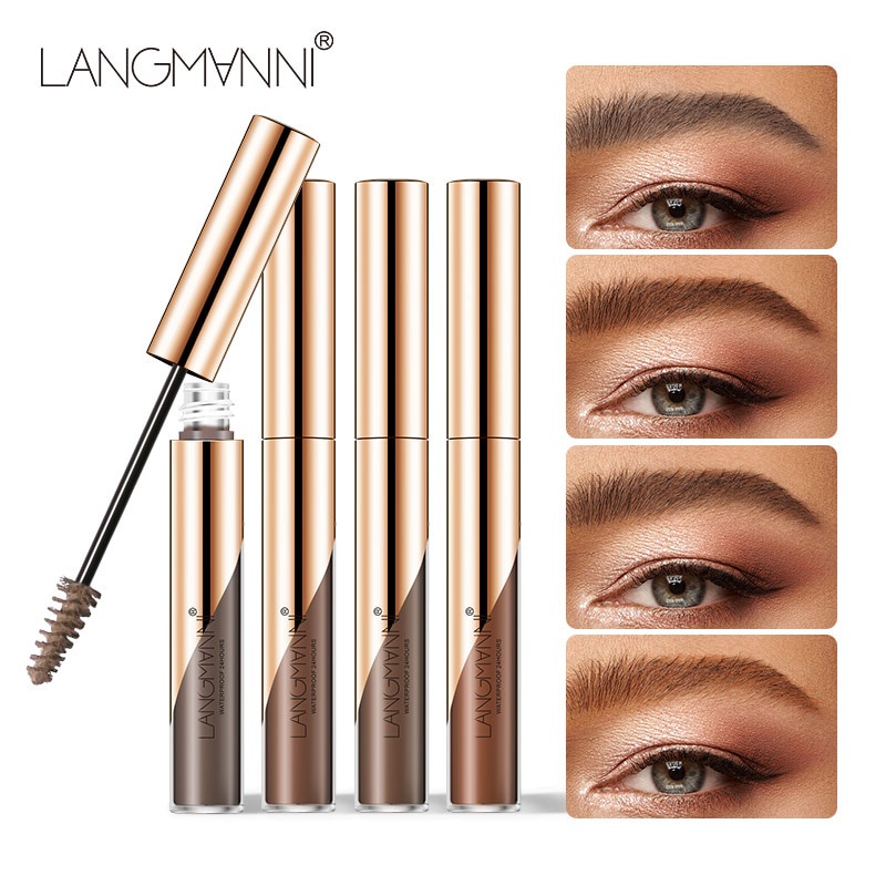 Kem nhuộm lông mày Langmanni Tslm1 3D khô nhanh chống nước không nhòe lâu trôi