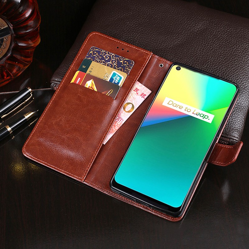 Bao da điện thoại kiểu ví nắp lật dành cho Realme C17 C 17 RealmeC17