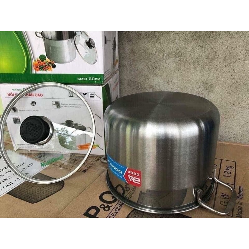 Nồi inox thân cao 20cm Đông Á