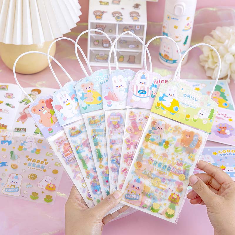 Miếng Dán Trang Trí Nhật Ký DIY Hình Túi Tote Dễ Thương