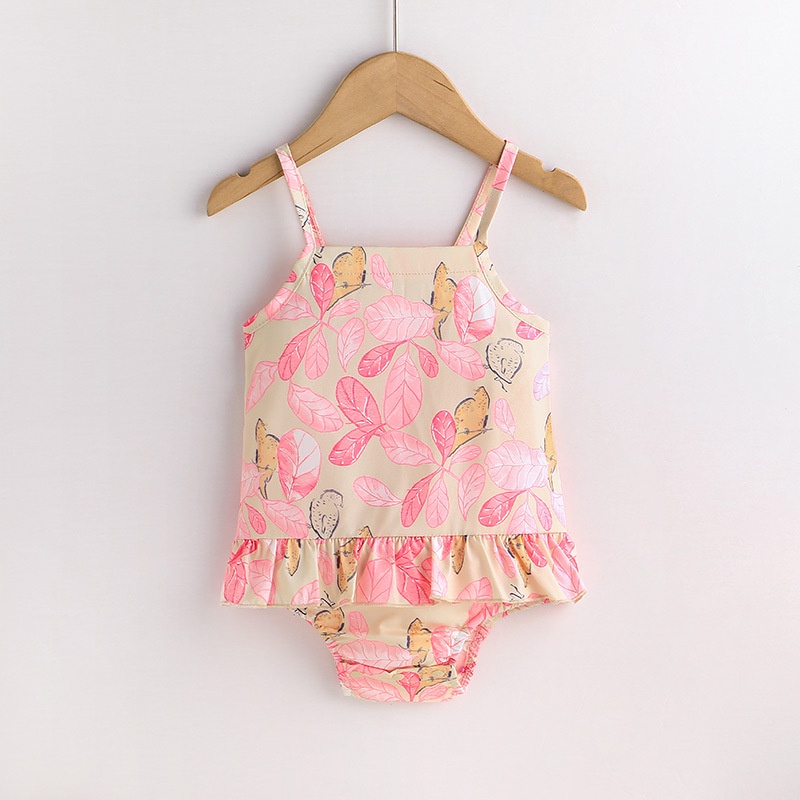 Body bé gái đồ sơ sinh từ 0 đến 24 tháng bodysuit liền thân mùa hè hai dây quần áo cho bé trẻ em
