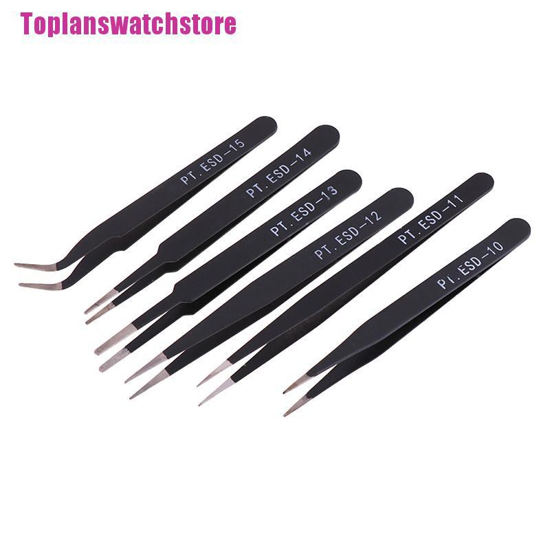 Set 6 Nhíp Uốn Cong Chống Tĩnh Điện Chuyên Dụng Sửa Chữa