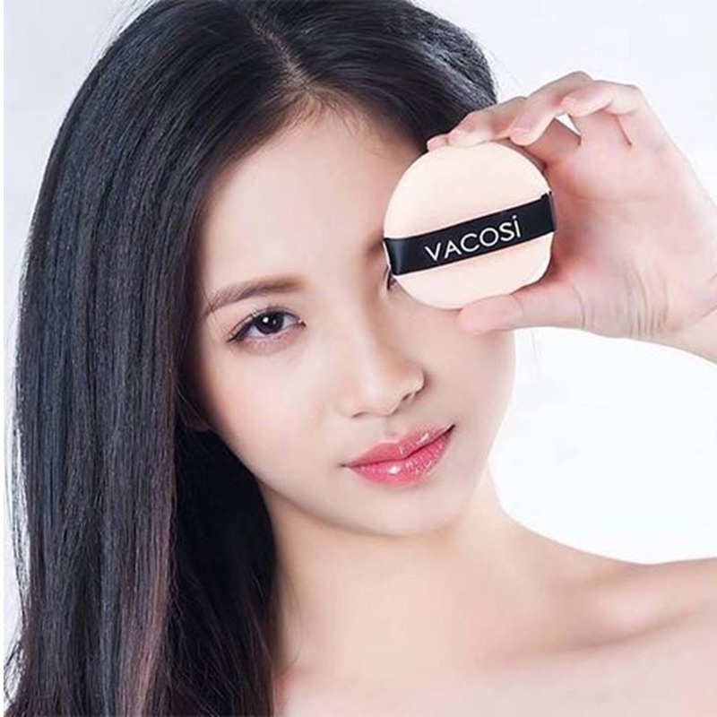 Bông dặm phấn Vacosi set 2 chiếc hoặc 1 chiếc dùng cho trang điểm