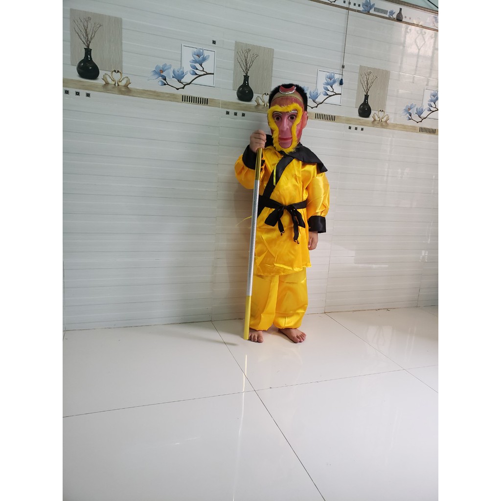 Set đồ tề thiên giá rẻ, bộ khỉ cho bé ,mặt nạ khỉ chưa kèm gậy