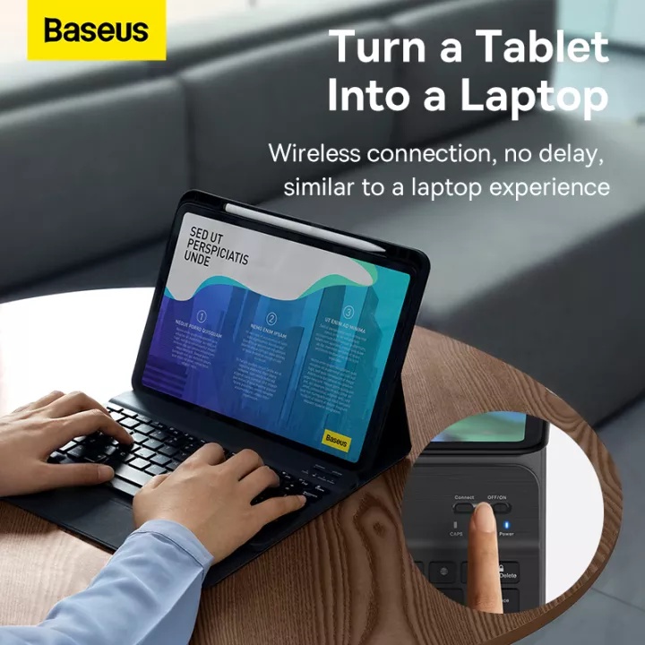 Bao da tích hợp bàn phím Baseus Brilliance Detachable Keyboard Case