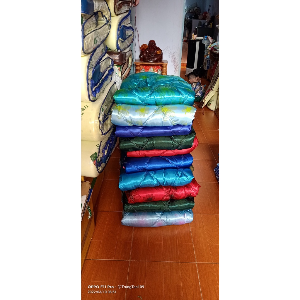 Chăn Bông Đà Lạt 1m6 x 1m9 x 2cm Giá Rẻ Dùng Lót Nằm - Trải Nệm Êm Lưng - Nệm Vải