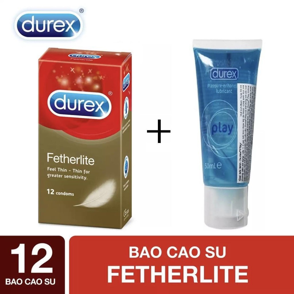 [ Che Tên Sản Phẩm Khi Giao ] [ FREE SHIP ] Combo Durex Siêu mõng+Gel Play - Chính Hãng