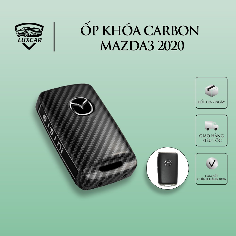 Ốp Khóa Carbon MAZDA 3 2020 Cao cấp LUXCAR