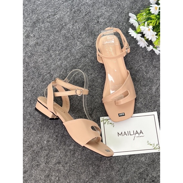 Sandal gót 2 phân MAILIAA quai xỏ ngón bảng