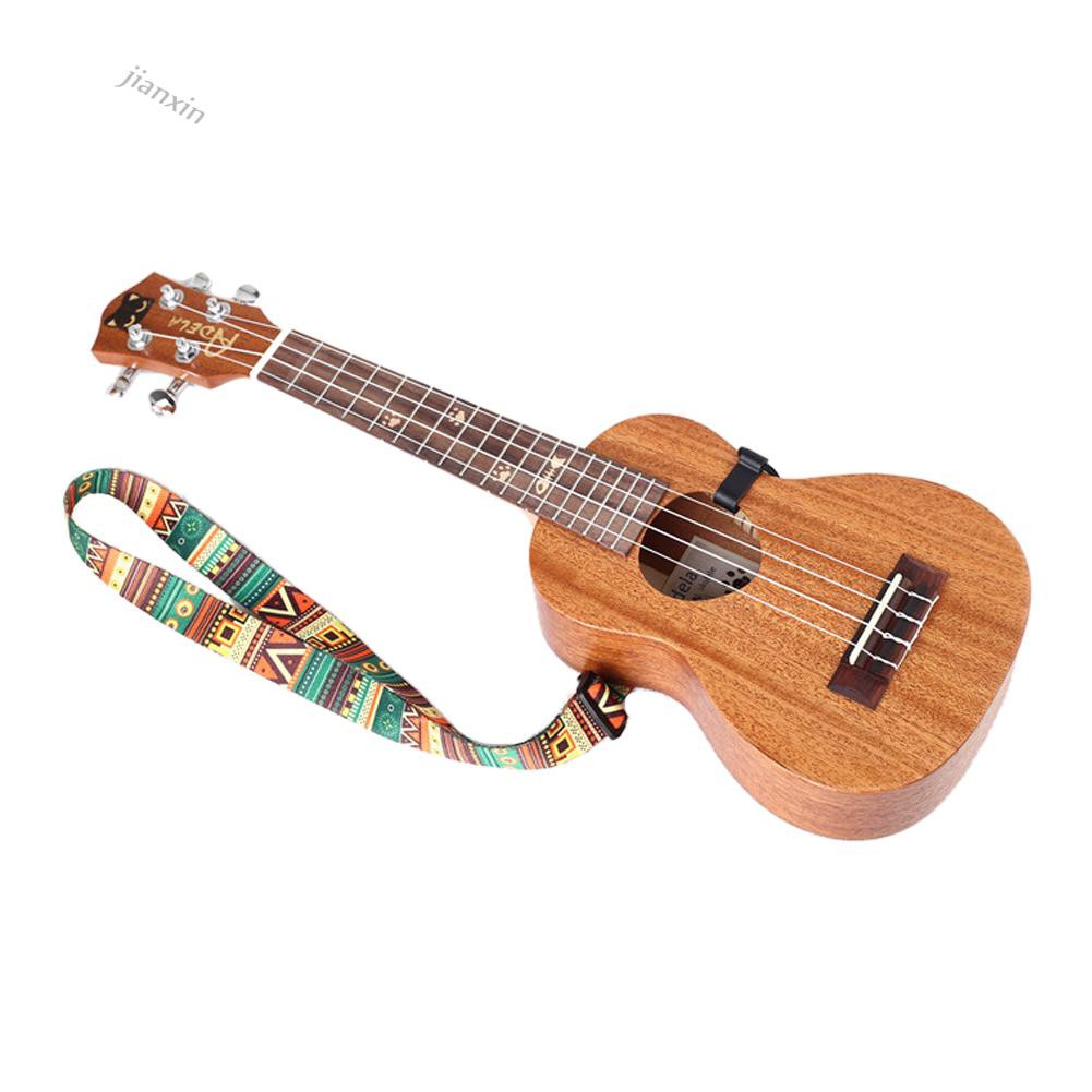 Dây Đeo Đàn Ukulele In Họa Tiết Nhiều Màu Sắc Tùy Chỉnh Kèm Móc Tiện Dụng