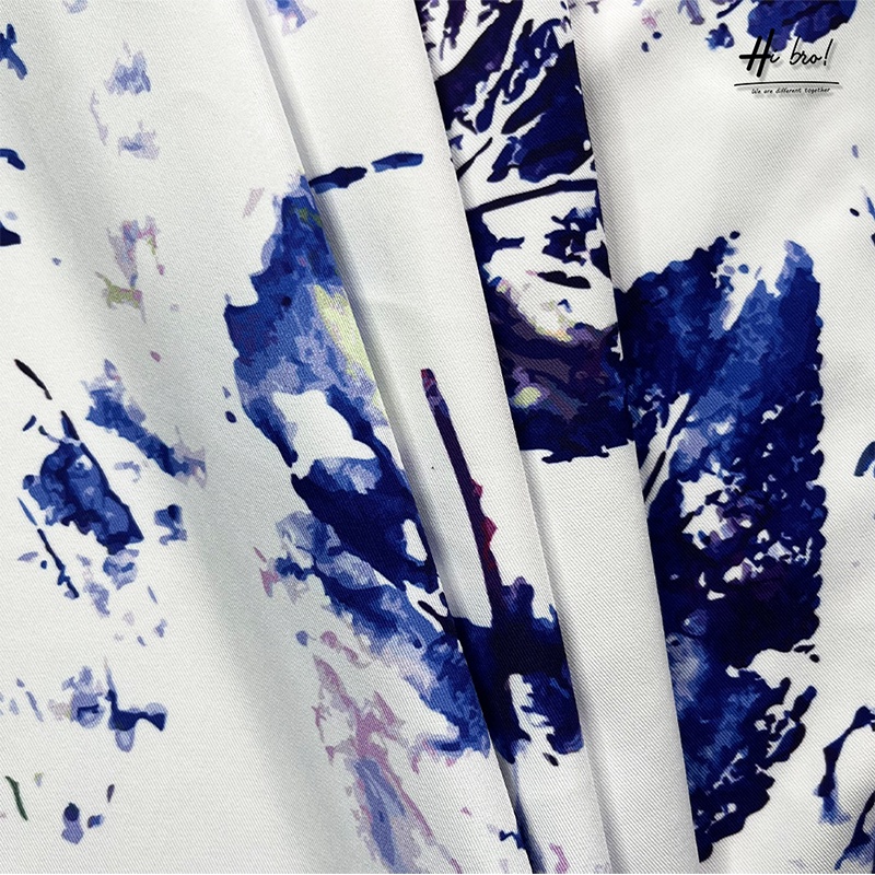 Áo sơ mi nam tay ngắn họa tiết HIBRO chất vải lụa Kate Mỹ cao cấp mềm, mịn, mát không nhăn và không bong tróc - MÃ: H04