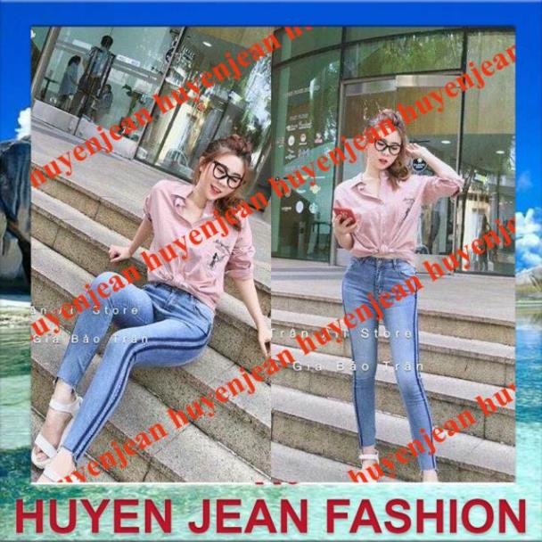 Quần jean 2 sọc tua gấu siêu hót [video + ảnh thật