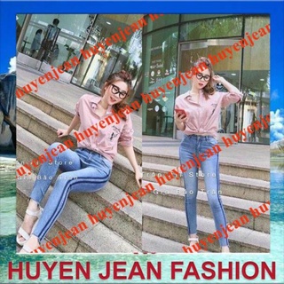 Quần jean 2 sọc tua gấu siêu hót [video + ảnh thật