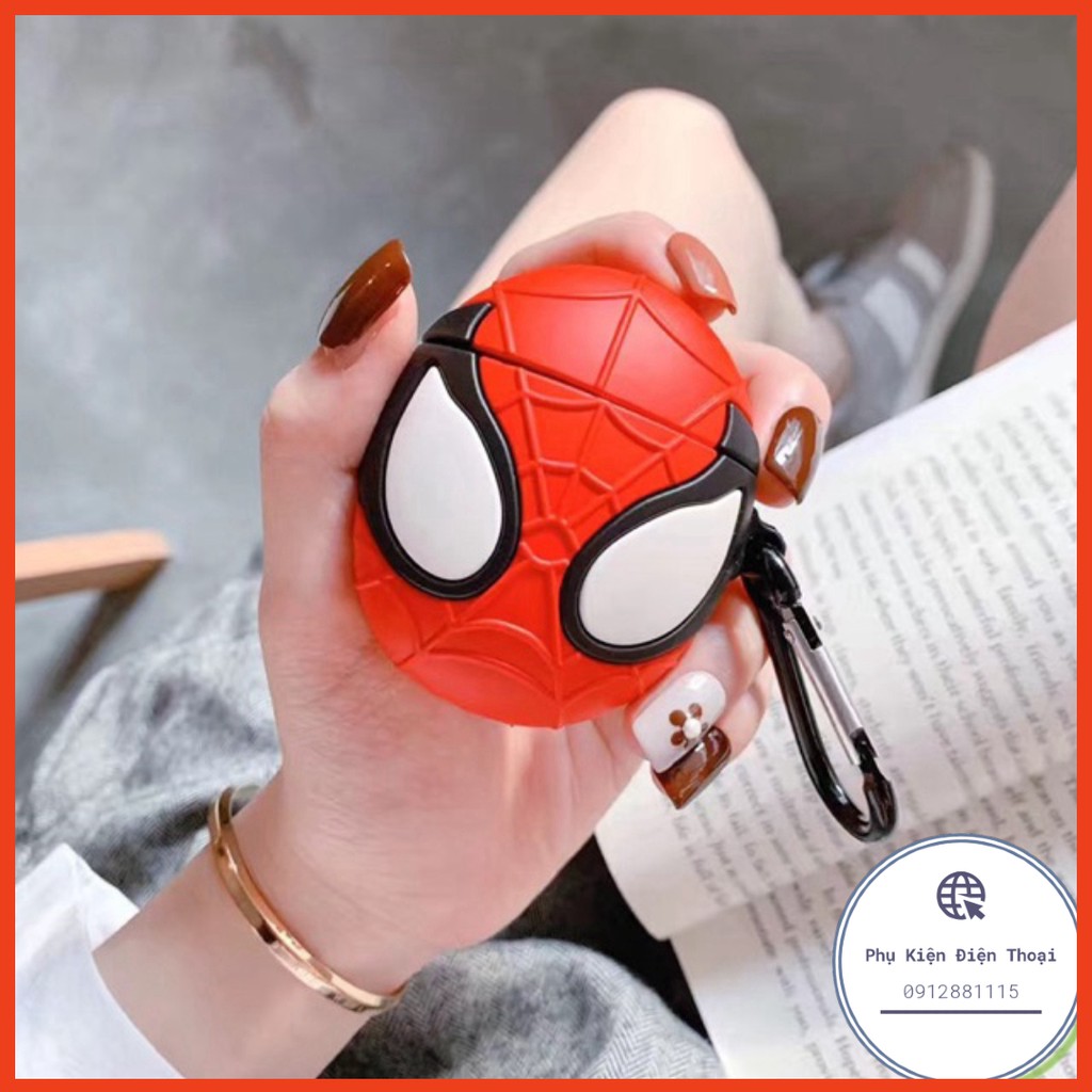 Vỏ bọc silicon Airpods 1 2 SPIDER MAN  cho hộp sạc tai nghe Bluetooth Airpod 2 NGƯỜI NHỆN ⚡Phụ Kiện Điện Thoại⚡️