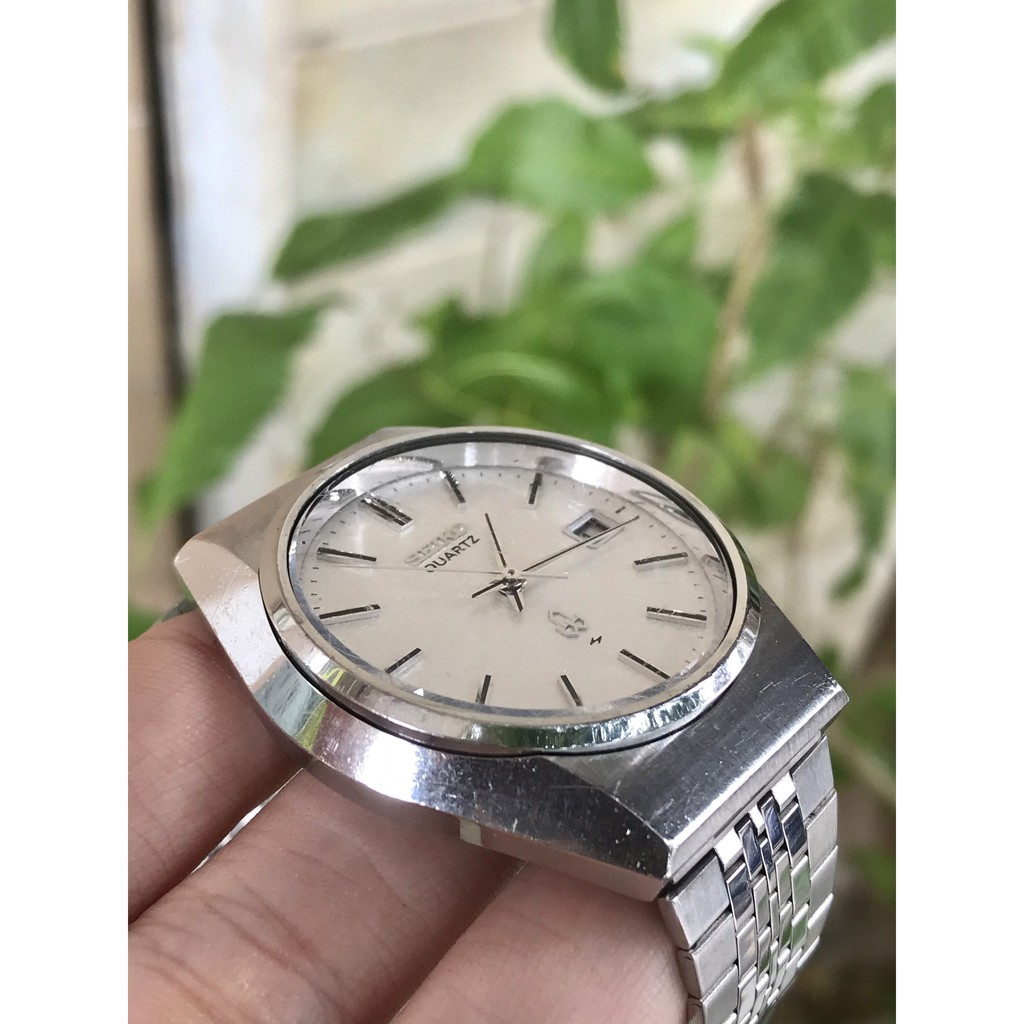 Đồng hồ nam SEIKO QUARTZ , 1 lịch, dây thép không gỉ - của Nhật