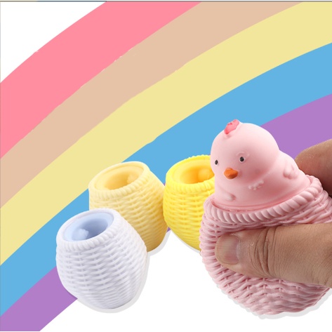Gà trong giỏ bóp bóng lười DCB44  đồ chơi trong phòng squishy toy