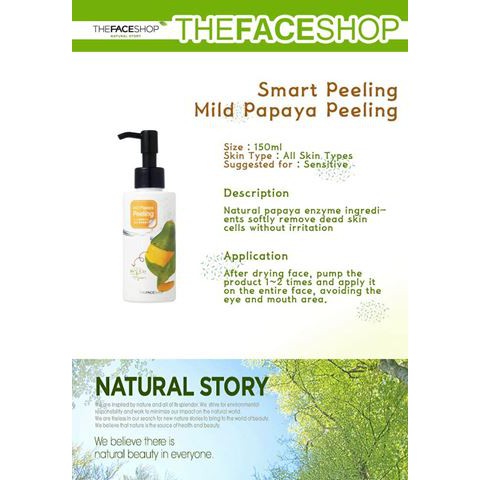 GEL TẨY TẾ BÀO CHẾT MẶT THE_FACE_SHOP_MILD_PAPAYA_PEELING 150ML NHẬP KHẨU CHÍNH HÃNG - 2810