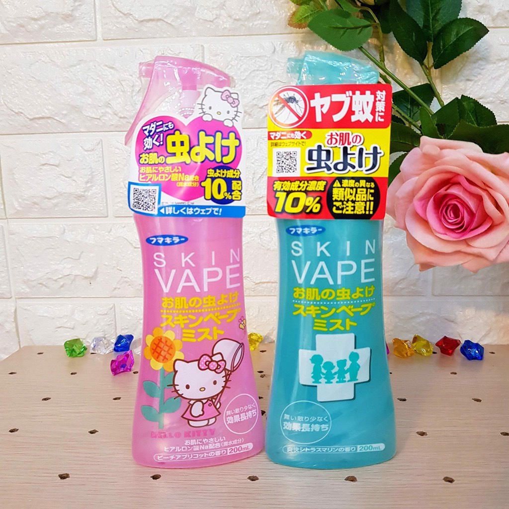 Xịt chống muỗi và côn trùng Skin Vape Nhật Bản 200ml  🌸 Chống muỗi cho bé và người lớn suốt 8h