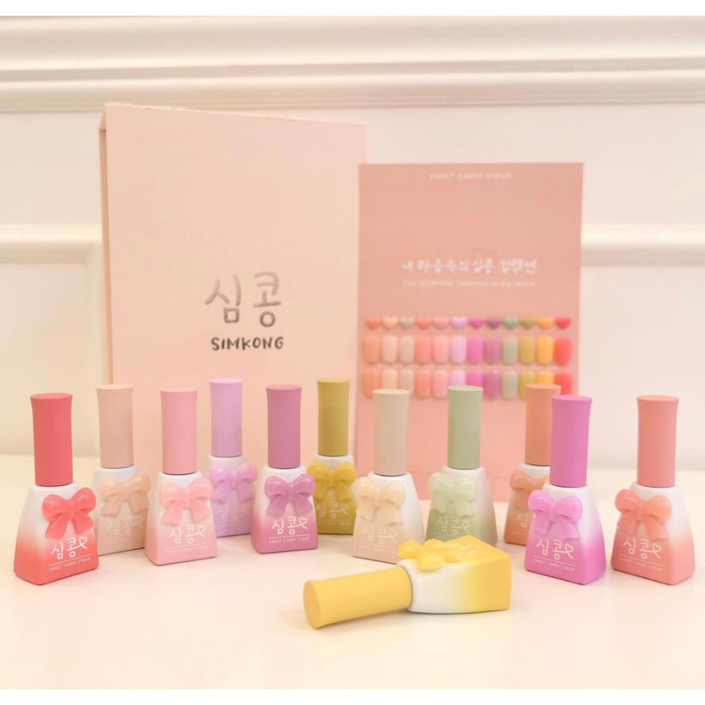 Set sơn Thạch 12 màu Candy Nail Hàn quốc✨𝐅𝐫𝐞𝐞𝐬𝐡𝐢𝐩✨  Bộ sưu tập Sim Kong Series