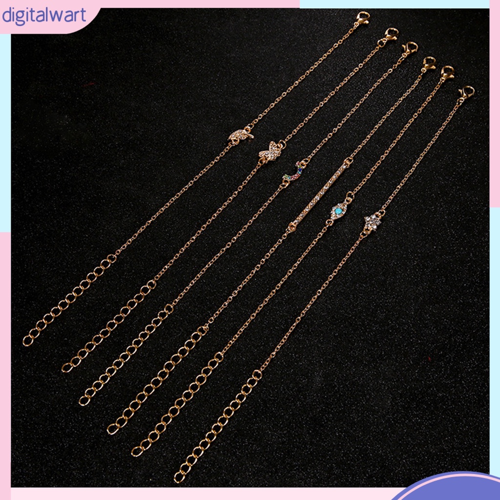 Set 6 vòng tay đính đá thời trang cho nữ