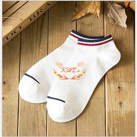 Tất cotton cổ thấp in hoa văn sọc dành cho nam