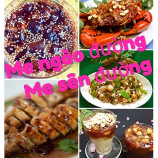 NHÀ LÀM:1KG COMBO ME NGÀO ĐƯỜNG+ĐẬU PHỘNG+MÈ RANG, SÊN ĐƯỜNG DÙNG CHO CÁC MÓN ĂN VẶT VÀ GIA VỊ NẤU ĂN