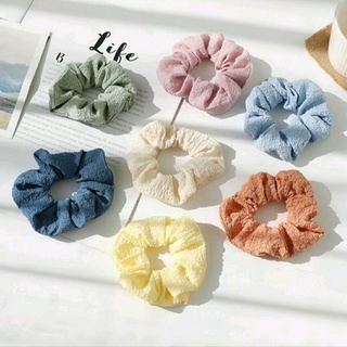 Dây cột tóc scrunchies đơn giản vải xốp nhiều màu phong cách Hàn Quốc TIỆM NHỎ LINH TINH