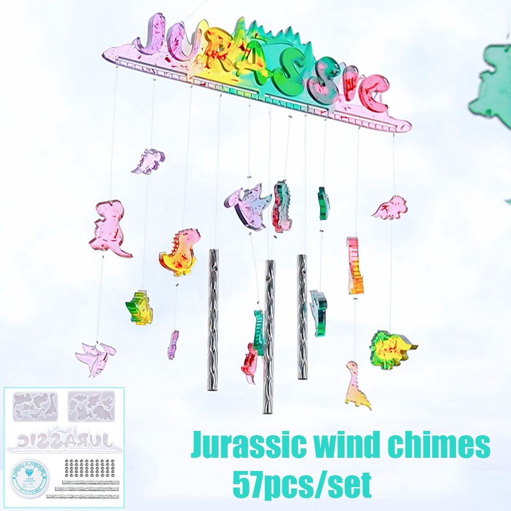 Khuôn Làm Trang Sức Hình Chuông Gió / Khủng Long Bằng Nhựa Resin
