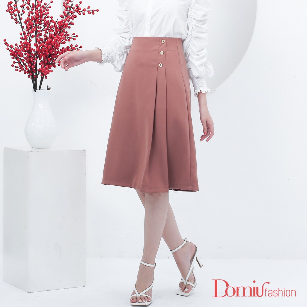 Chân váy công sở dài phối cúc_MJK001