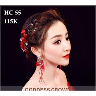 PHỤ KIỆN CÔ DÂU( CÀI TÓC ĐỎ MÃ SÔ 55)