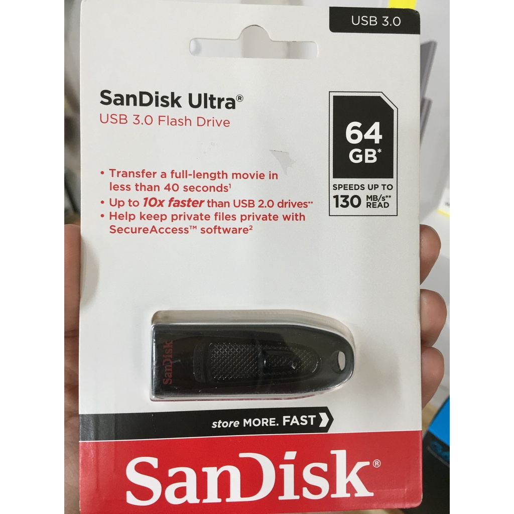 USB Sandisk ultra usb 3.0 flash drive dung lượng 16GB/32GB/64GB/128GB