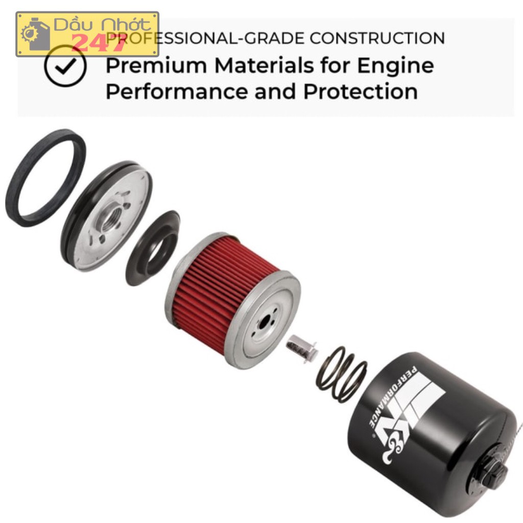Lọc nhớt K&N KN 204  cho xe Honda/Yamaha/Triumph