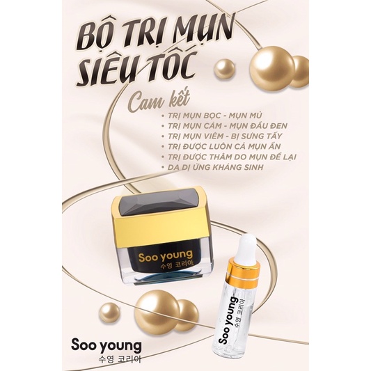 Bộ Kem Face Serum Mụn Soo Young