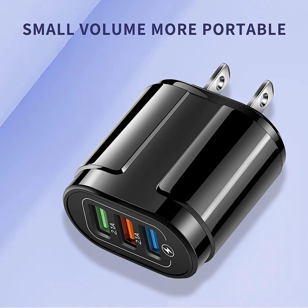 MYRONGVN Bộ SạC ĐiệN ThoạI 3 CổNg USB TiệN DụNg
