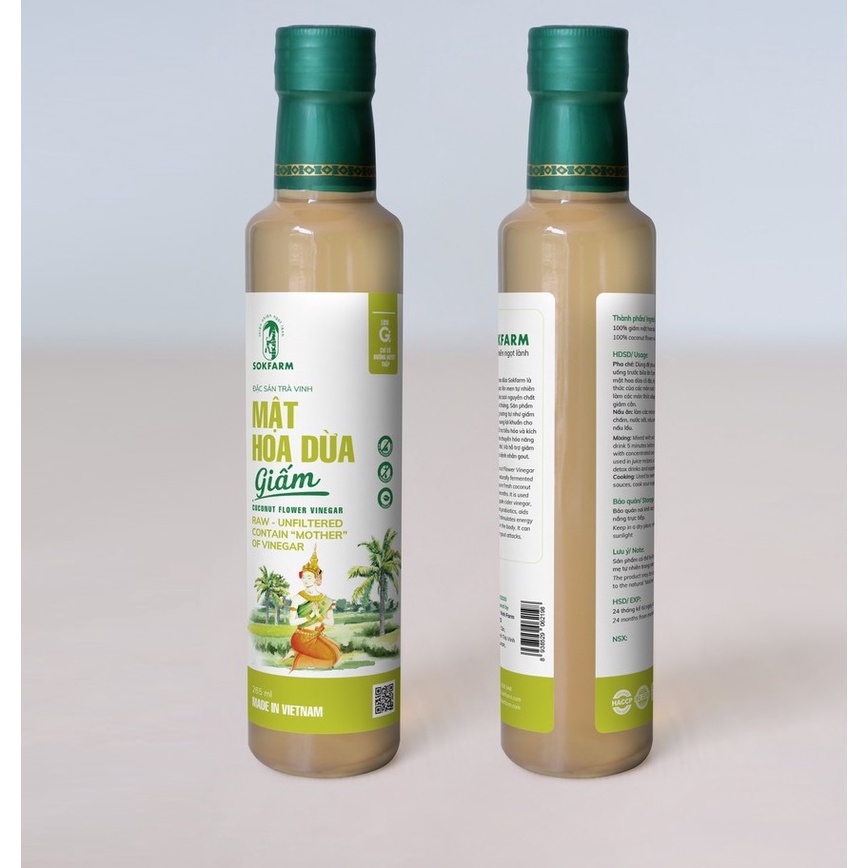 Giấm mật hoa dừa Sokfarm 265ml