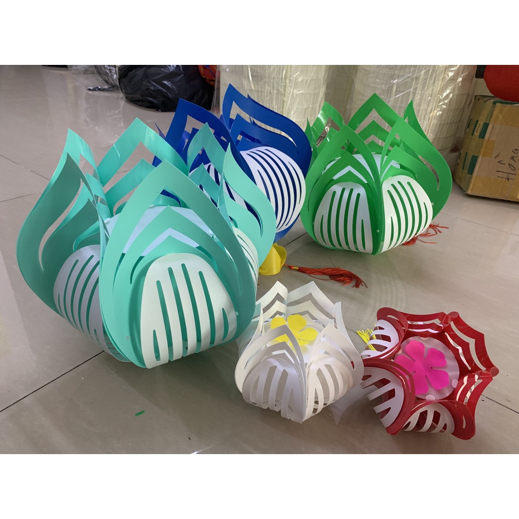 10 đèn đủ màu 20cm- Treo chùa , Phật Đản, Nhựa treo ngoài trời,