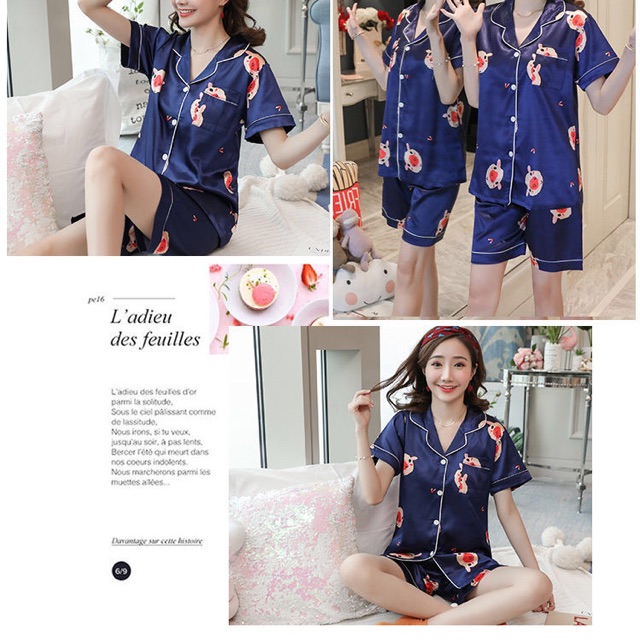 Bộ pijama short big size mặc nhà hình cừu size lớn 4Xl 75-85kg