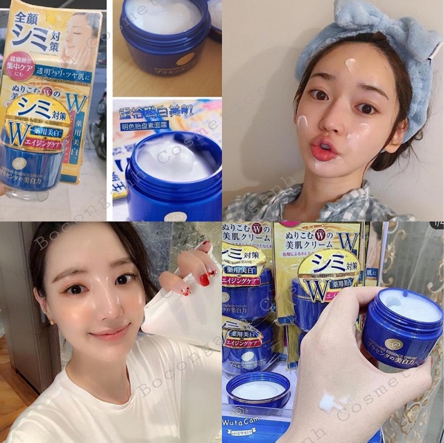 KEM DƯỠNG TRẮNG DA MEISHOKU WHITENING ESSENCREAM PLACENTA NHẬT BẢN